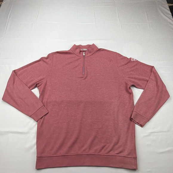 Peter Millar Other - Peter Millar Men's Crown Comfort Interlock 1/4 Zip Pink/Red Pullover Size XL